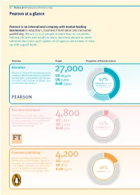 Introduction Our Strategy Our Performance Our Impact on Society Governance Financial Statements 03 Ft.Com Penguin.Com Pearsoned.Com Education Education
