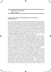 M31193119 - BBRUNIRUNI TTEXT.Inddext.Indd 2200 227/02/20137/02/2013 08:1708:17 Altruistic Reciprocity 21
