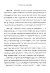 NOTES and REMARKS CHAPTER 1. the Material of Chapter 1 Is