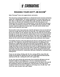 Rigging Your Hoyt Jib Boom ®