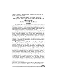 Theatrical Strategies of Testimony in Judith Thompson's Palace of the End and Heather Raffo's 9 Parts of Desire Sherine Moustafa El Shoura Abstract