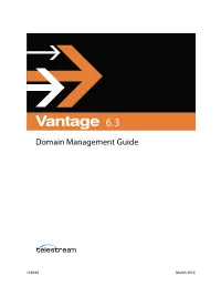 Vantage 6.3 UP2 Domain Management Guide