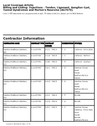 Billing and Coding: Injections - Tendon, Ligament, Ganglion Cyst, Tunnel Syndromes and Morton's Neuroma (A57079)