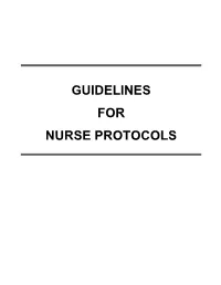 Guidelines for Nurse Protocols 3 A