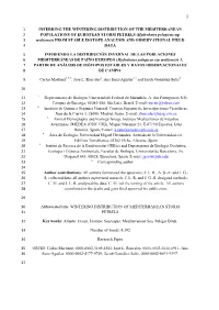 Inferring the Wintering Distribution of The