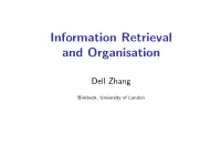 Information Retrieval and Organisation