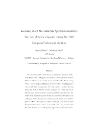 Learning About the Unknown Spitzenkandidaten