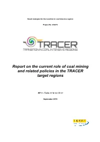 Report on the Current Role of Coal Mining and Related Policies in the TRACER Target Regions