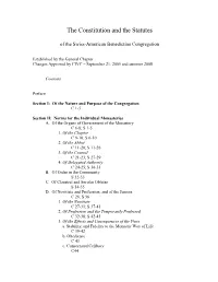 The Constitution and the Statutes