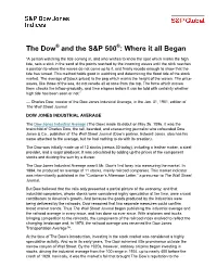 The Dow and the S&P