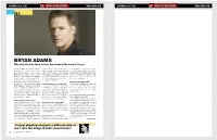 Bryan Adams BRYAN ADAMS Why Strip His Hits Down to Their Bare Bones? He Does It for You