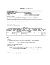 DICOM Correction Item