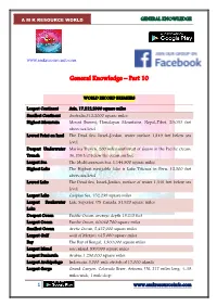 General Knowledge