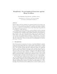 Kernel-Assisted Protection Against Heap Overflows