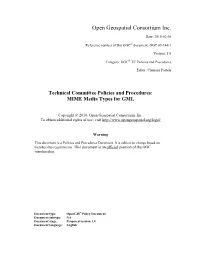 MIME Media Types for GML