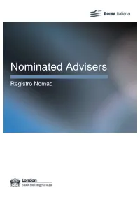 Nominated Advisers