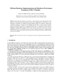 SHA-3 Conference, March 2012, Efficient Hardware Implementations