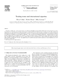 Trading Zones and Interactional Expertise