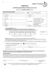 Anmeldeformular