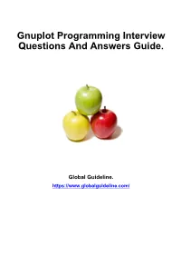 Gnuplot Programming Interview Questions and Answers Guide