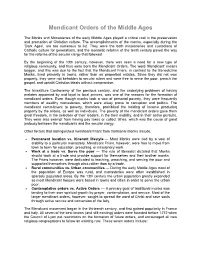 Mendicant Orders of the Middle Ages