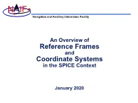 Reference Frames Coordinate Systems