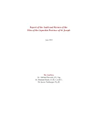Report of the Audit and Review of the Files of the Capuchin Province of St