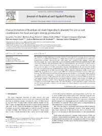 Journal of Analytical and Applied Pyrolysis Characterization Of