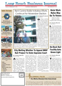 Rent Control Ballot Initiative Efforts Continue for November Election