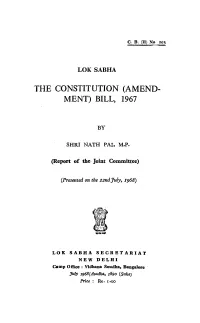 The Constitution (Amend- Ment) Bill, 1967