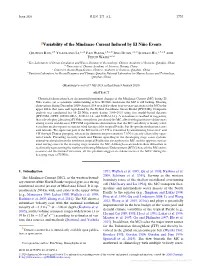 Variability of the Mindanao Current Induced by El Niño Events