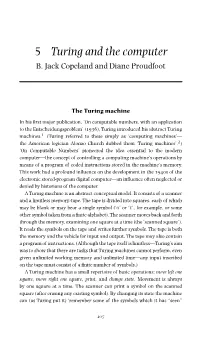 Alan Turing's Automatic Computing Engine