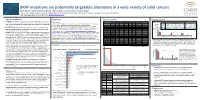 BRAF Mutations Are Potentially Targetable Alterations in a Wide