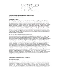 DEFINING FORM / a GROUP SHOW of SCULPTURE Curated by Indira Cesarine