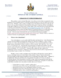Guidance on Voter Intimidation