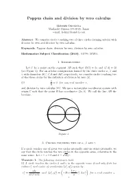 Pappus Chain and Division by Zero Calculus