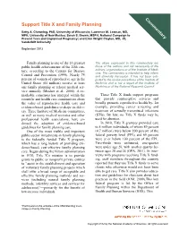 Support Title X and Family Planning