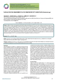 TILAPIA AS FOOD FISH: ENHANCEMENT of Ω-3 POLYUNSATURATED FATTY ACIDS in TILAPIA (Oreochromis Spp.)