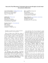 Professional Advancement Through Real and Virtual International Collaboration