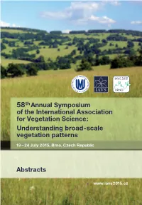 Understanding Broad-Scale Vegetation Patterns Abst