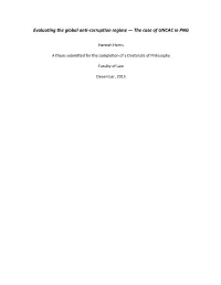Corruption Regime — the Case of UNCAC in PNG