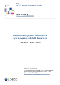 Interest-Rate-Growth Differentials and Government Debt Dynamics