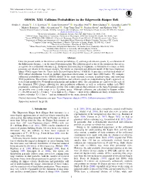 OSSOS. XXI. Collision Probabilities in the Edgeworth–Kuiper Belt