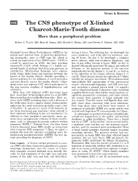 The CNS Phenotype of X-Linked Charcot-Marie-Tooth Disease More Than a Peripheral Problem