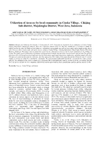 Utilization of Araceae by Local Community in Cisoka Village, Cikijing Sub-District, Majalengka District, West Java, Indonesia