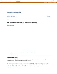 An Eyewitness Account of Executive “Inability”