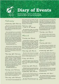 Diary of Events Details of Your Section’S Forthcoming Events in 2010 Can Now Be Found Here