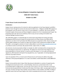 Harvey Mitigation Competition Application CDBG-MIT Public Notice October 12, 2020
