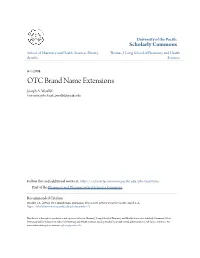 OTC Brand Name Extensions Joseph A