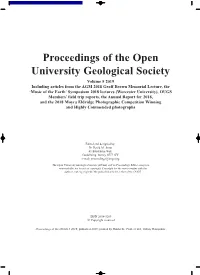 Proceedings of the Open University Geological Society